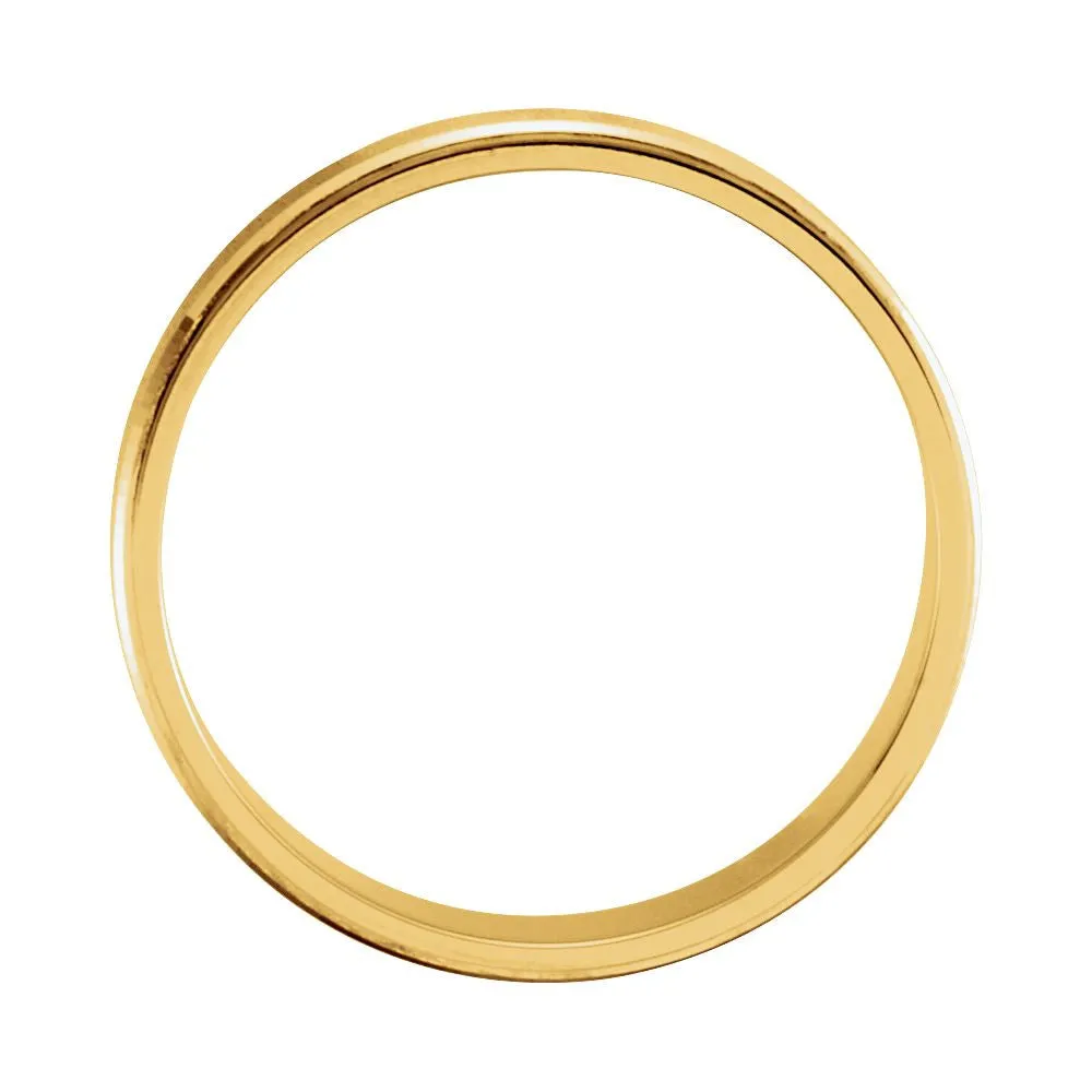 10k Yellow Gold 6mm Satin Finished Light Band Size 10
