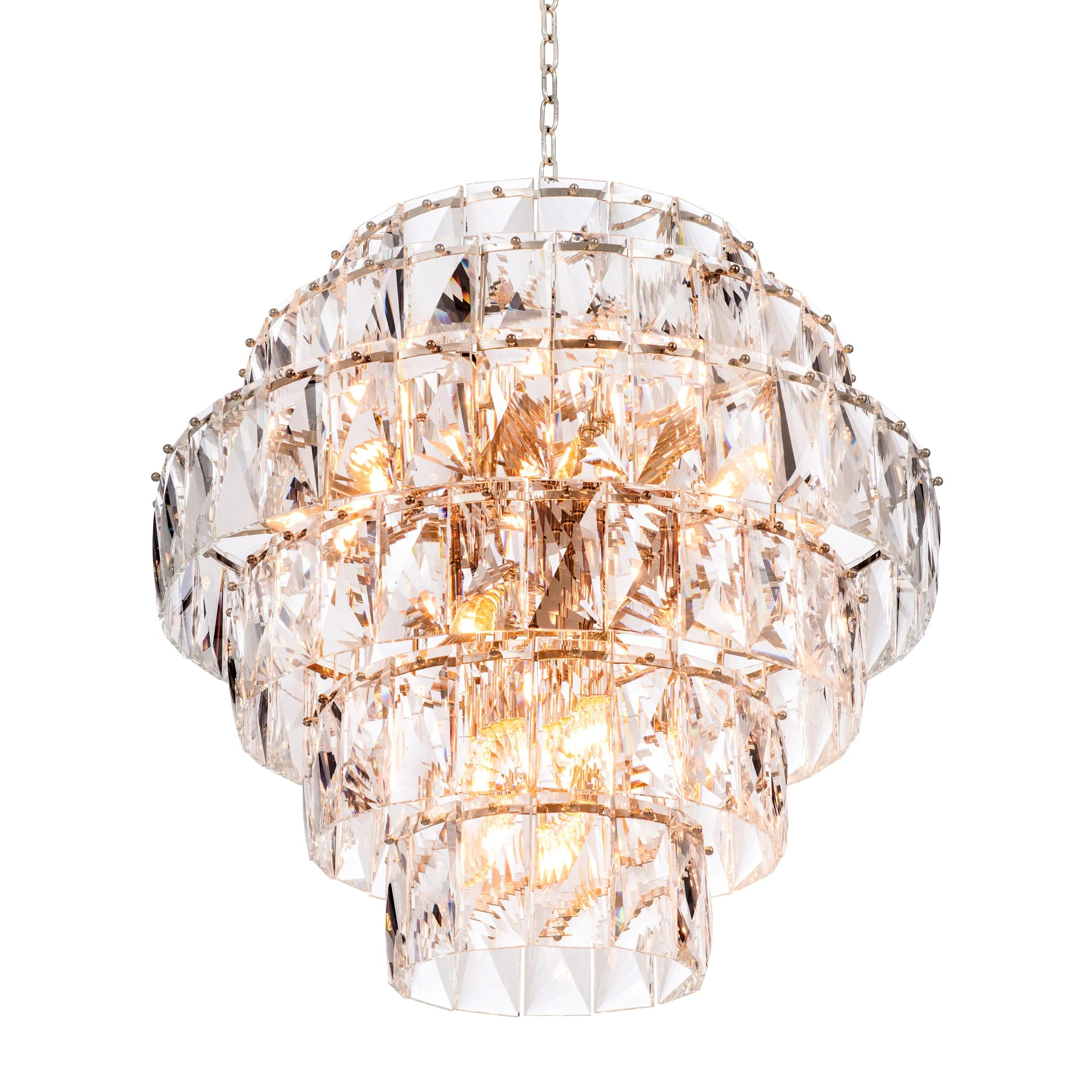 112637UL - Chandelier Amazone L nickel finish