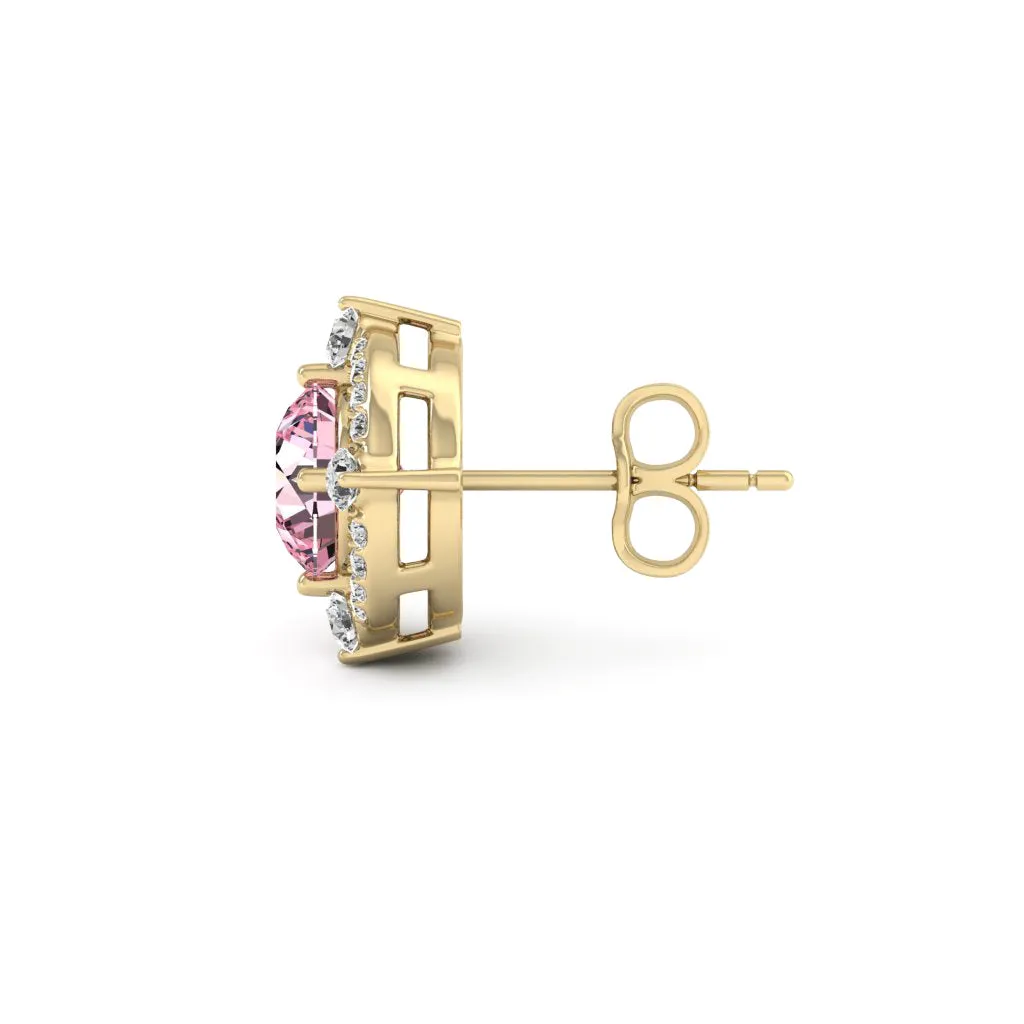 1.36 d.e.w cts Regina Moissanite Stud Earrings