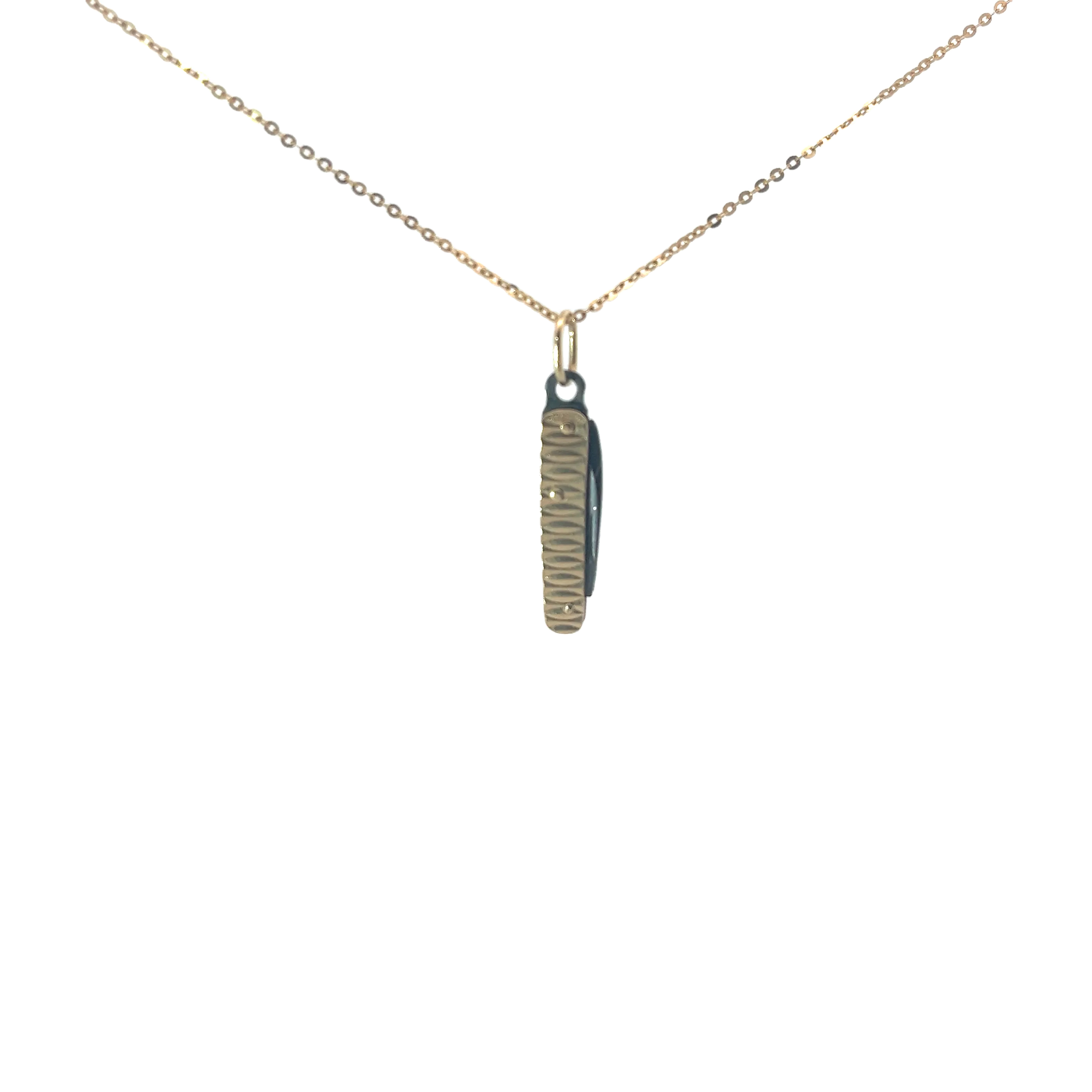 14k Yellow Gold Vintage Pocket Knife Pendant