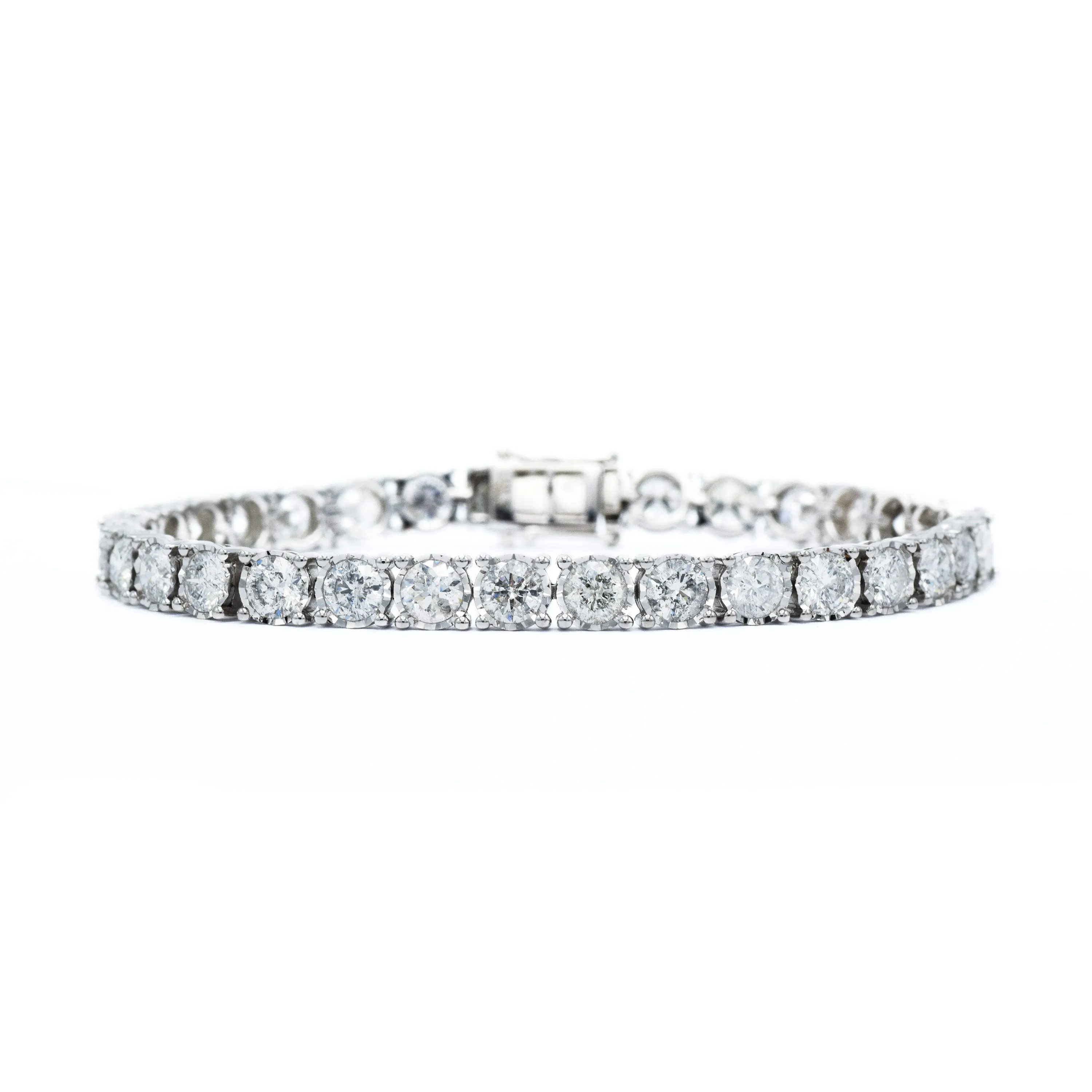 14KT White Gold 10.00CT Diamond Tennis Bracelet
