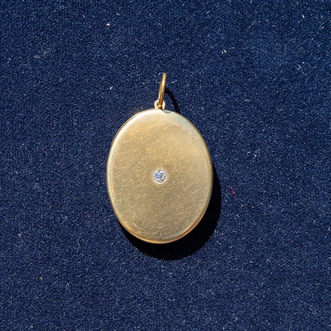 1910 14k Gold Diamond Locket