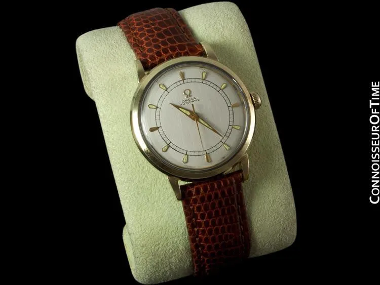 1954 Omega Vintage Mens Mid Century Watch, Automatic, Waterproof - 14K Gold Filled