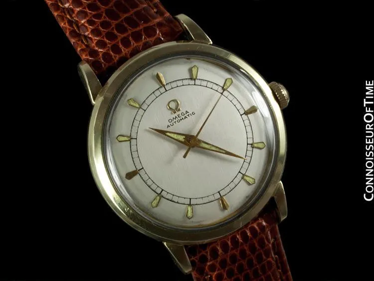 1954 Omega Vintage Mens Mid Century Watch, Automatic, Waterproof - 14K Gold Filled