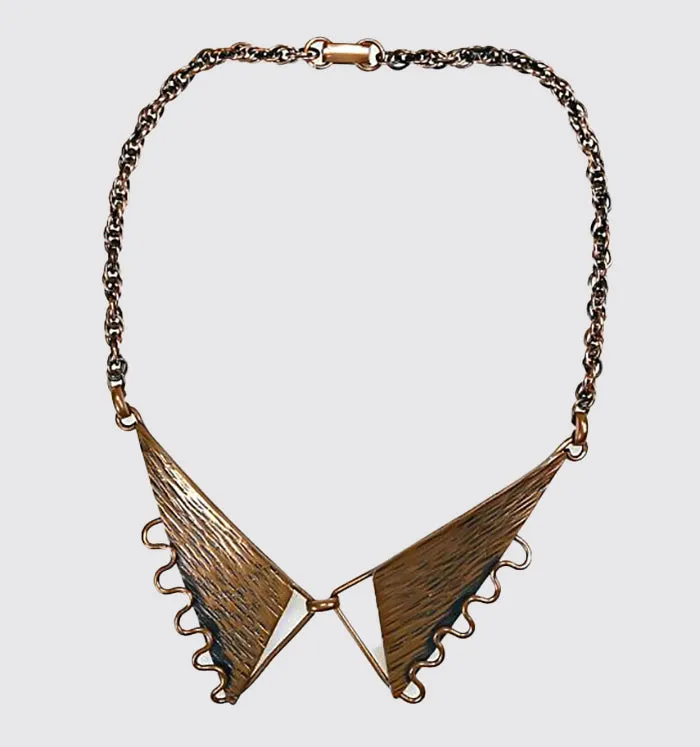 1960s Vintage Copper Collar Necklace