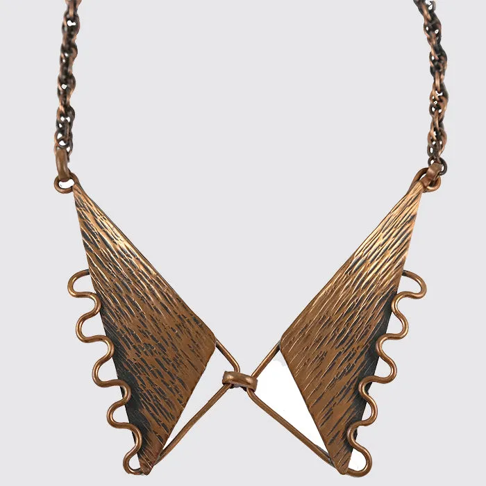 1960s Vintage Copper Collar Necklace