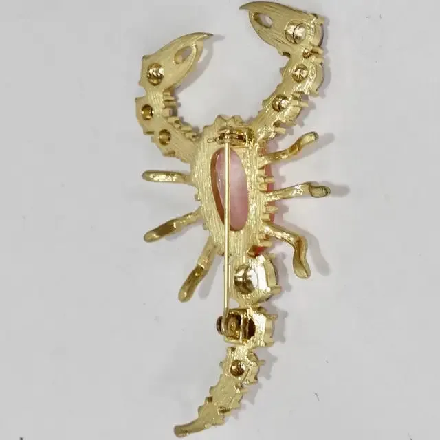 1980s 18K Gold Plated Scorpion Brooch