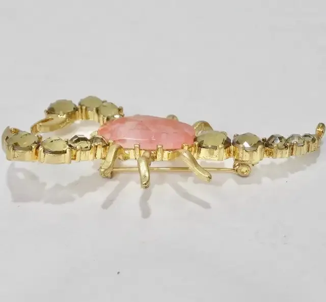 1980s 18K Gold Plated Scorpion Brooch