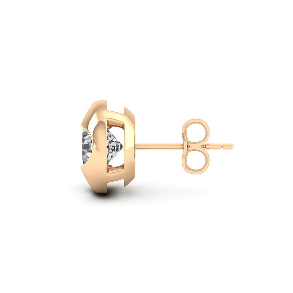 2.20 d.e.w cts 6x6mm Cushion Cindy Moissanite Stud Earrings