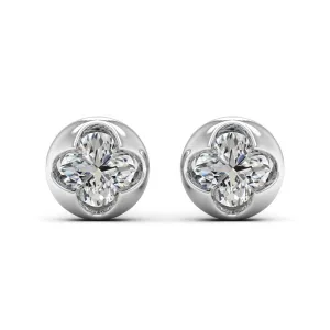 2.20 d.e.w cts 6x6mm Cushion Cindy Moissanite Stud Earrings