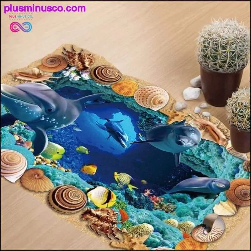 3D Creative Underwater World Cave Wall Stickers