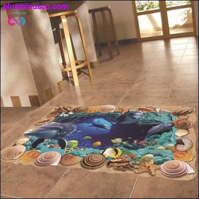 3D Creative Underwater World Cave Wall Stickers