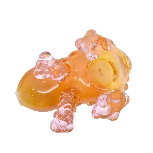 4.5" Golden Frog Glass Handpipe - Design May Vary - (1 Count)