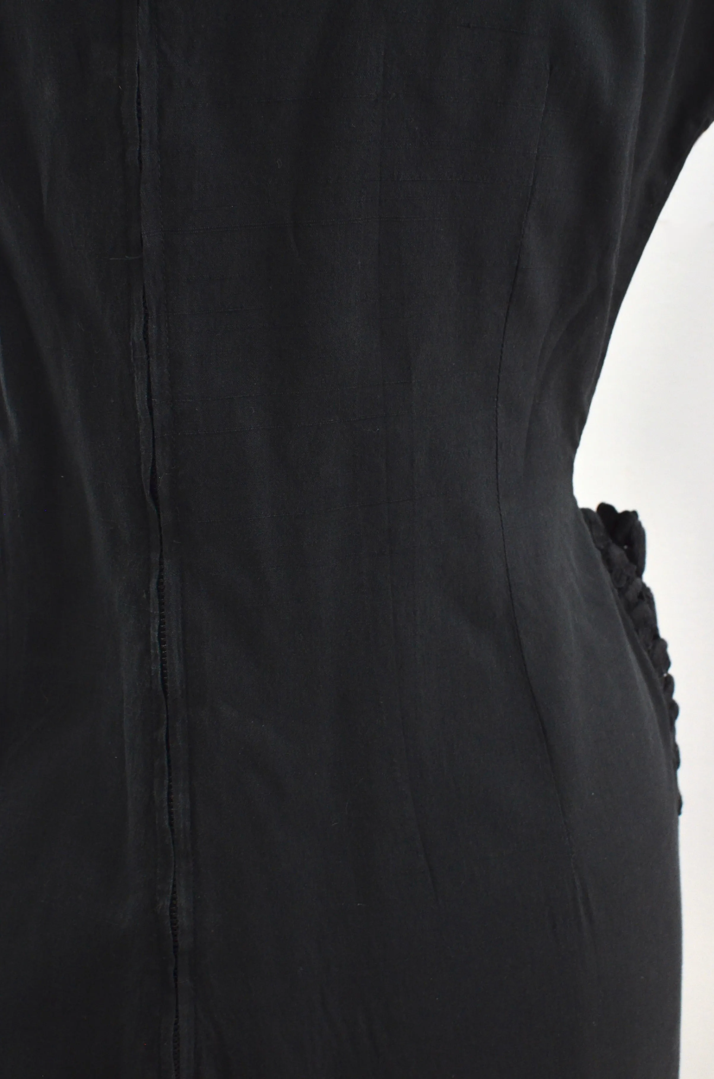 50's Lace Pocket Dress / small medium
