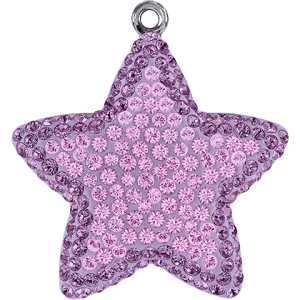 67422 Swarovski BeCharmed Pave Pendants, Star