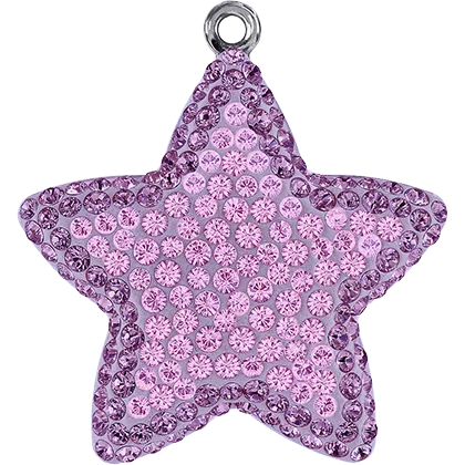 67422 Swarovski BeCharmed Pave Pendants, Star