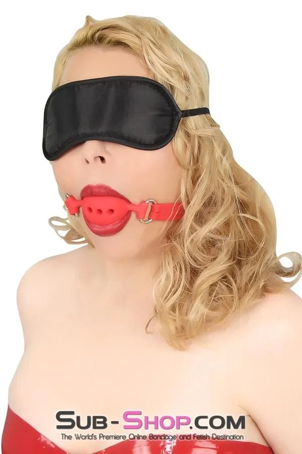7105DL      Bondage Basics Black Satin Blindfold - MEGA Deal