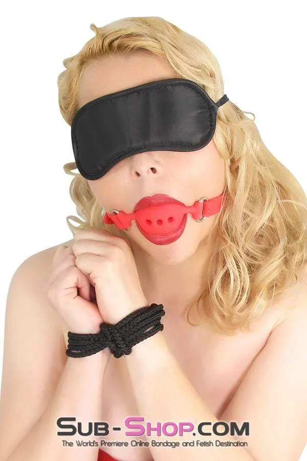 7105DL      Bondage Basics Black Satin Blindfold