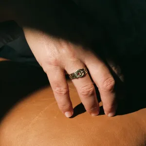 9k Gold Filigree Buckle Ring