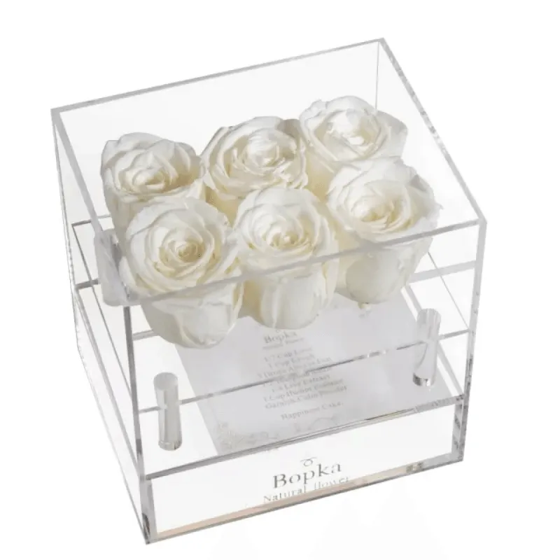 Acrylic Preserved Rose Box – Timeless Floral for Loved Ones