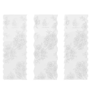 Acrylic Ribbon Contour Cake Comb 12 inch Set of 3 SET A