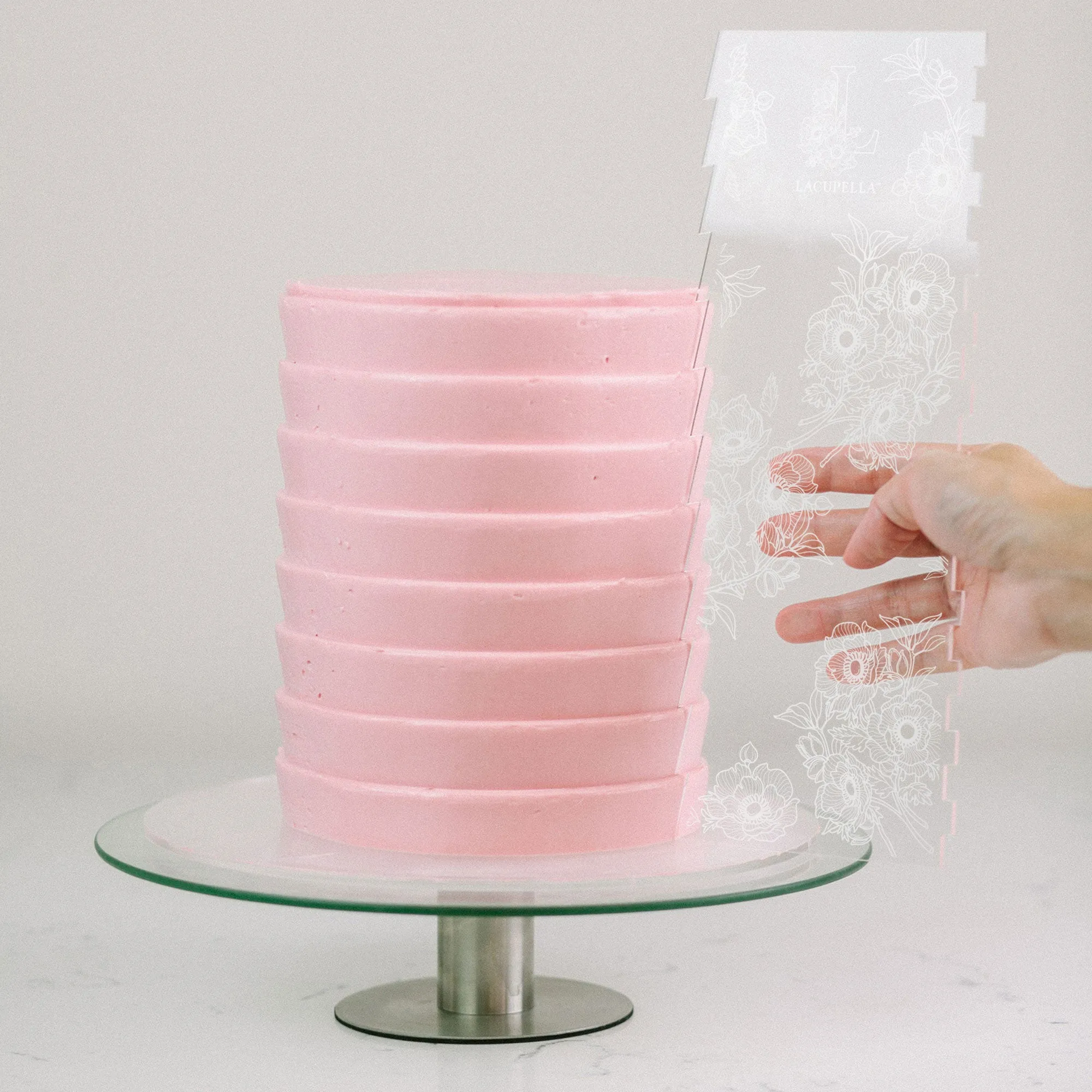 Acrylic Ribbon Contour Cake Comb 12 inch Set of 3 SET A