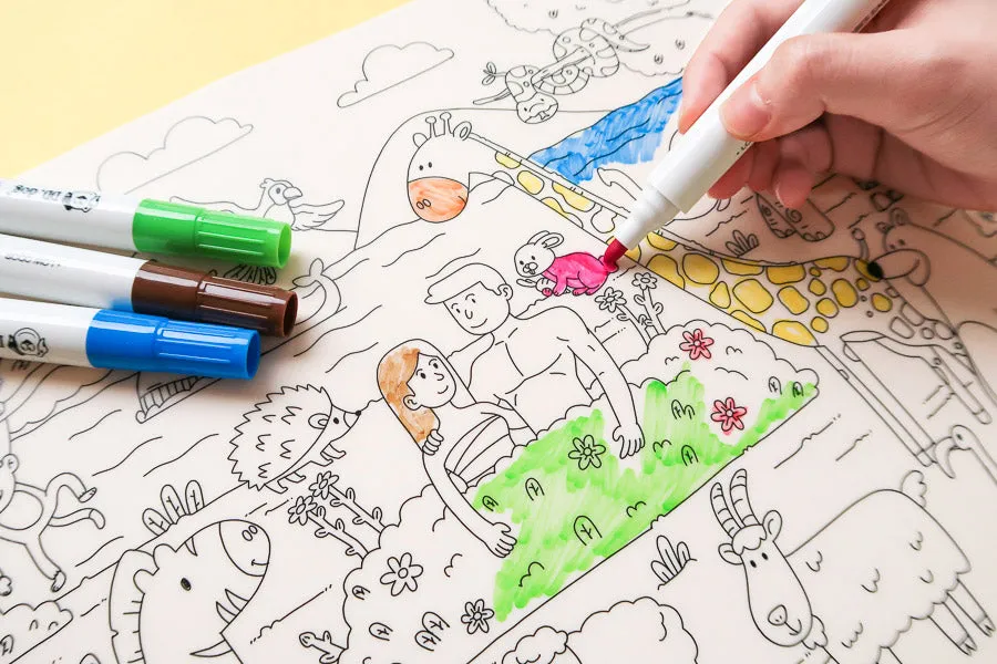 Adam and Eve in the Garden of Eden {Colouring Mat}