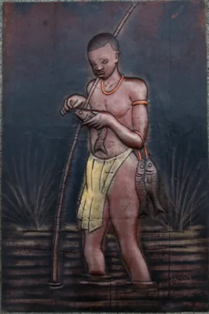 African Copper Art  - Congo DRC - 8" X 12"
