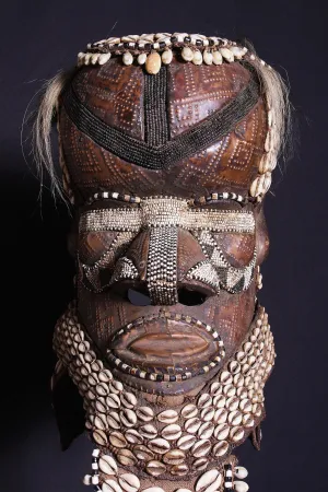 African Kuba Mboma Helmet Mask Vintage Congo DRC