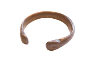 Antique African Copper Alloy Snake Cuff Bracelet