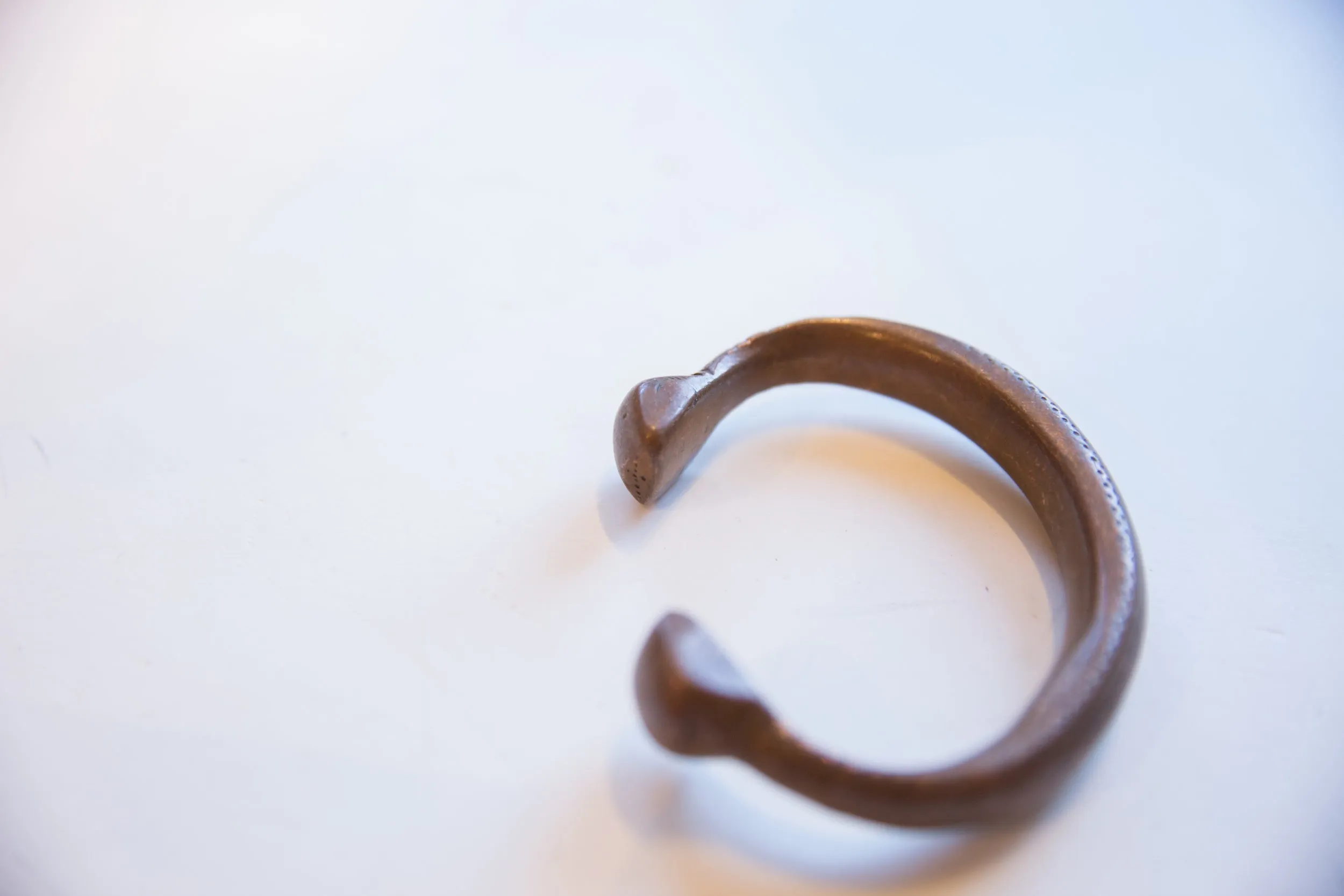 Antique African Copper Alloy Snake Cuff Bracelet