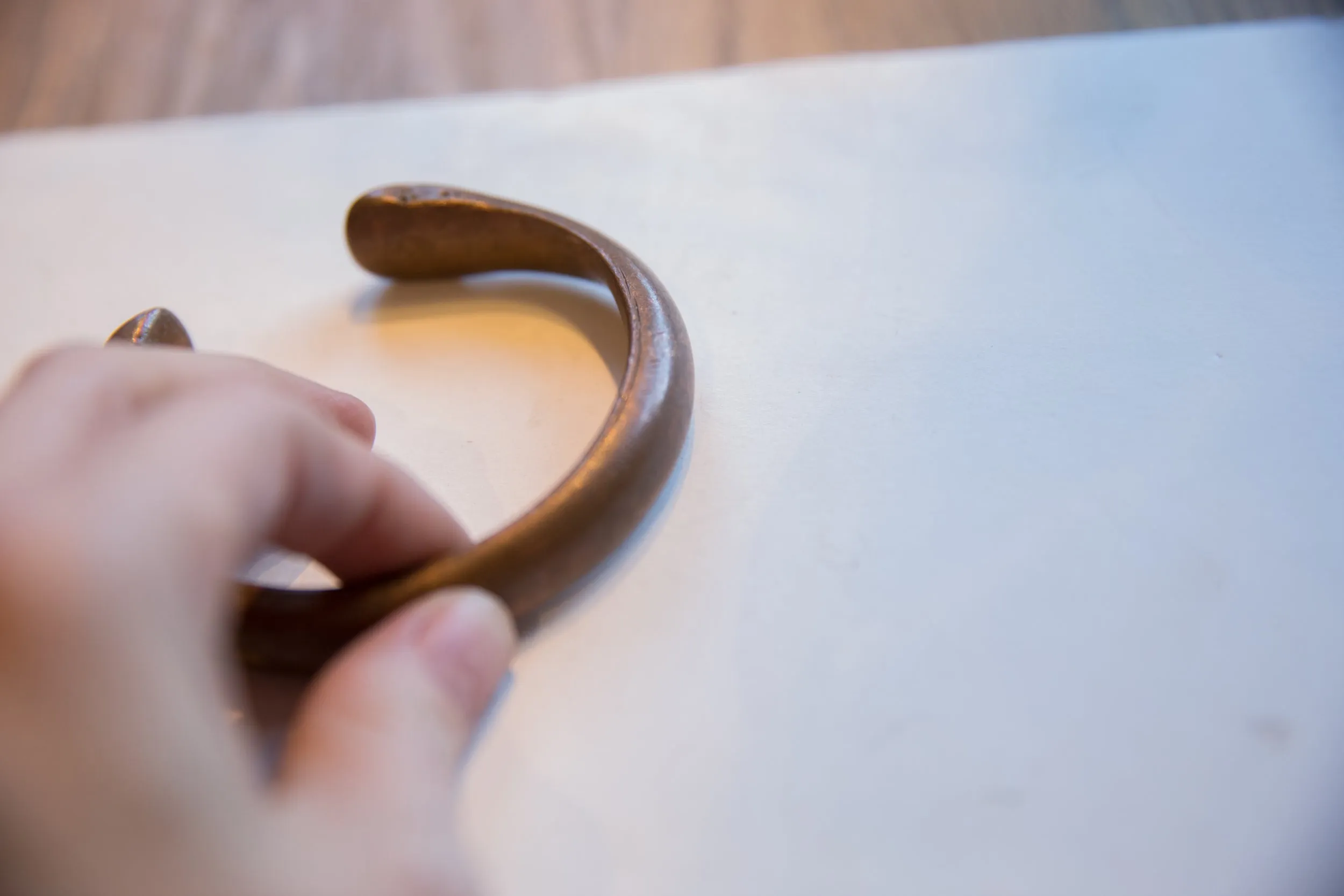 Antique African Copper Alloy Snake Cuff Bracelet