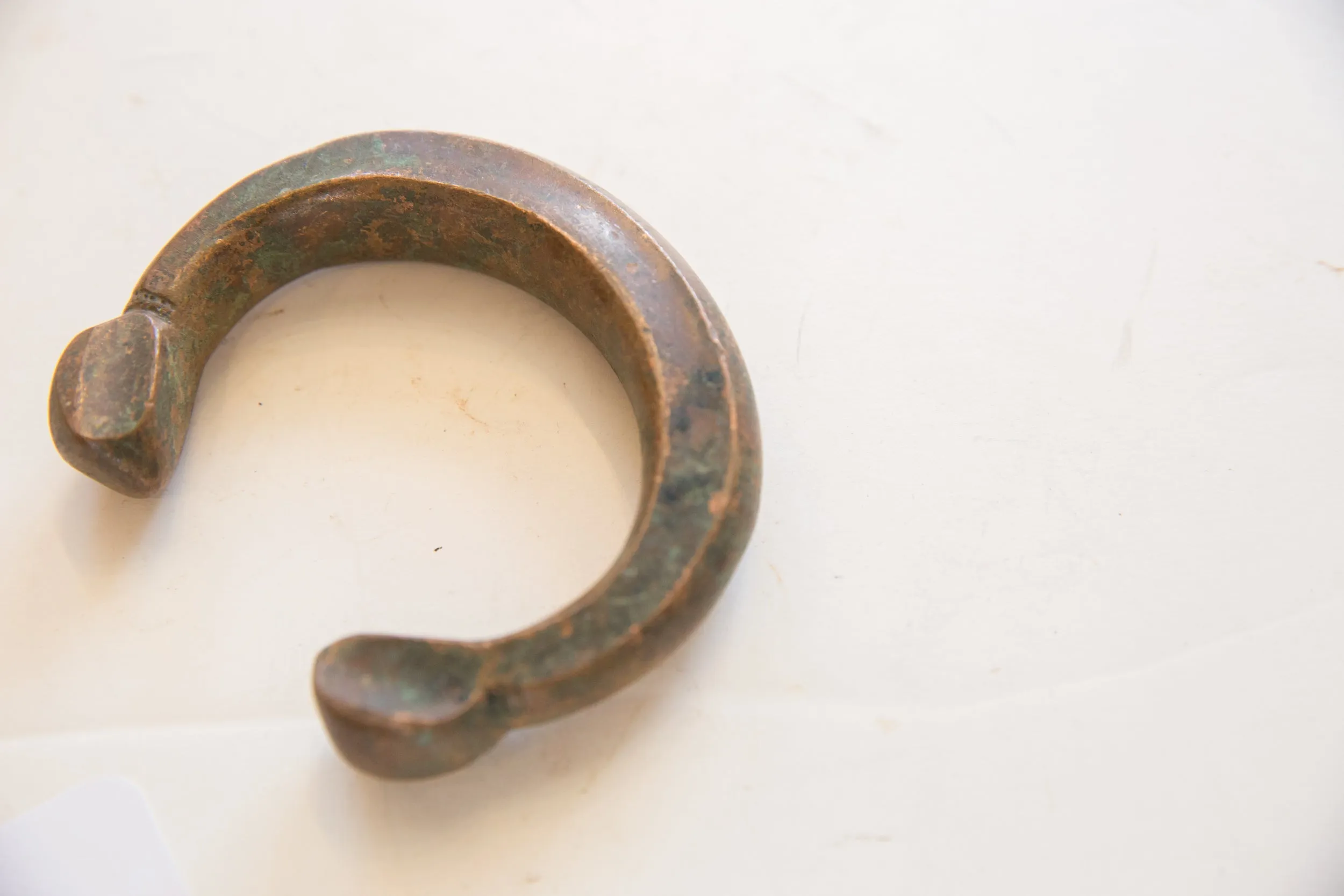Antique African Copper Snake Cuff Bracelet