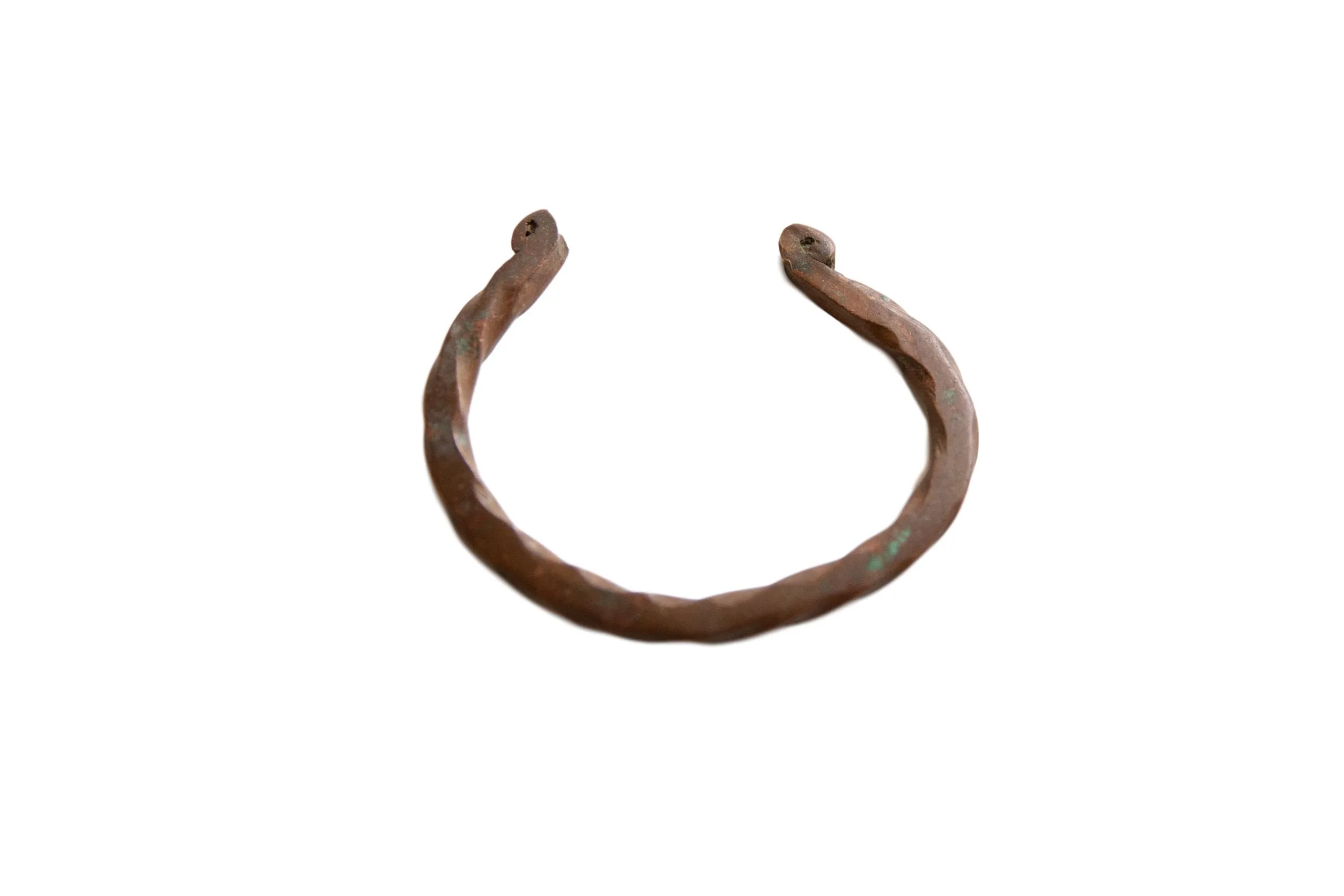 Antique African Copper Twisted Design Cuff Bracelet
