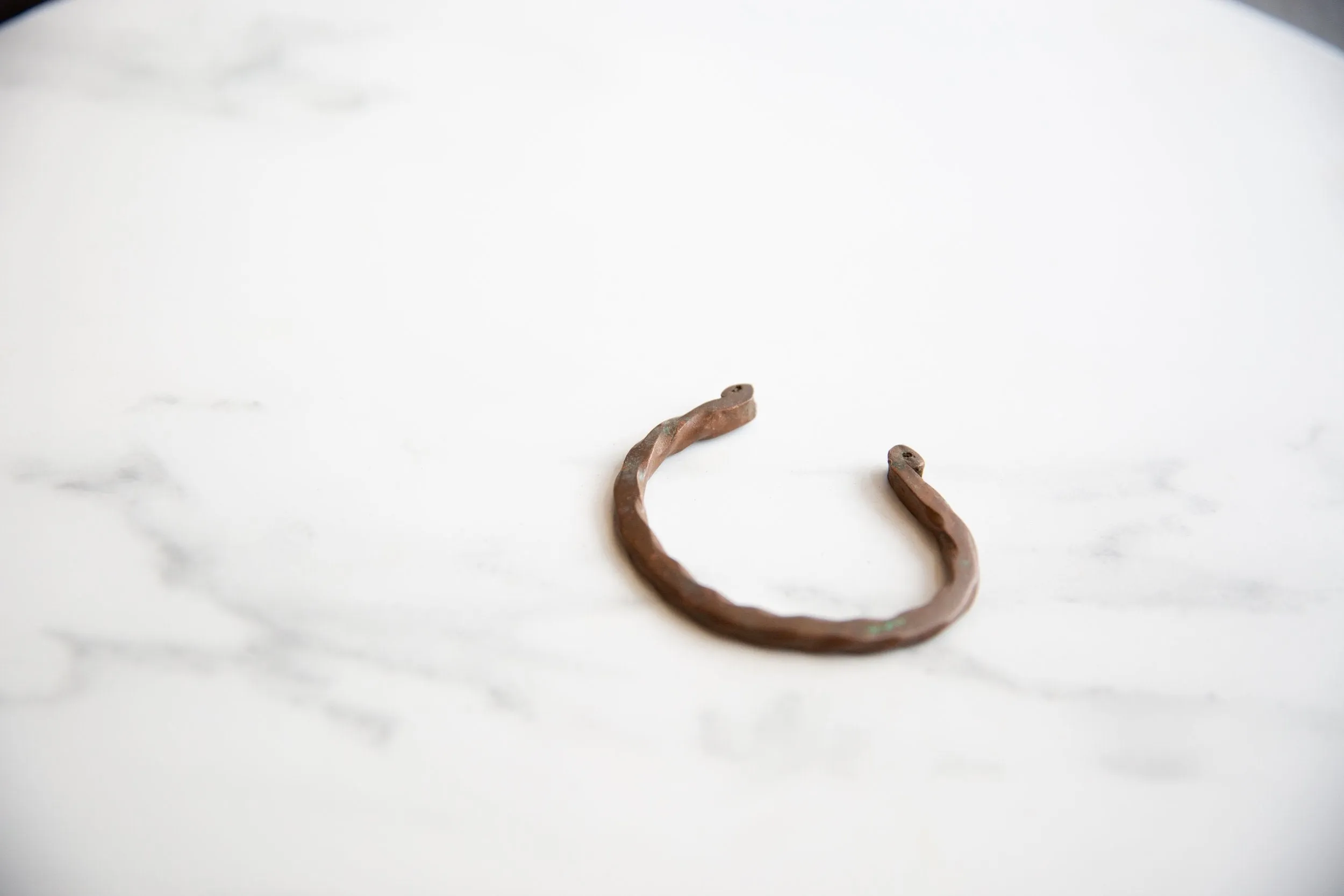 Antique African Copper Twisted Design Cuff Bracelet
