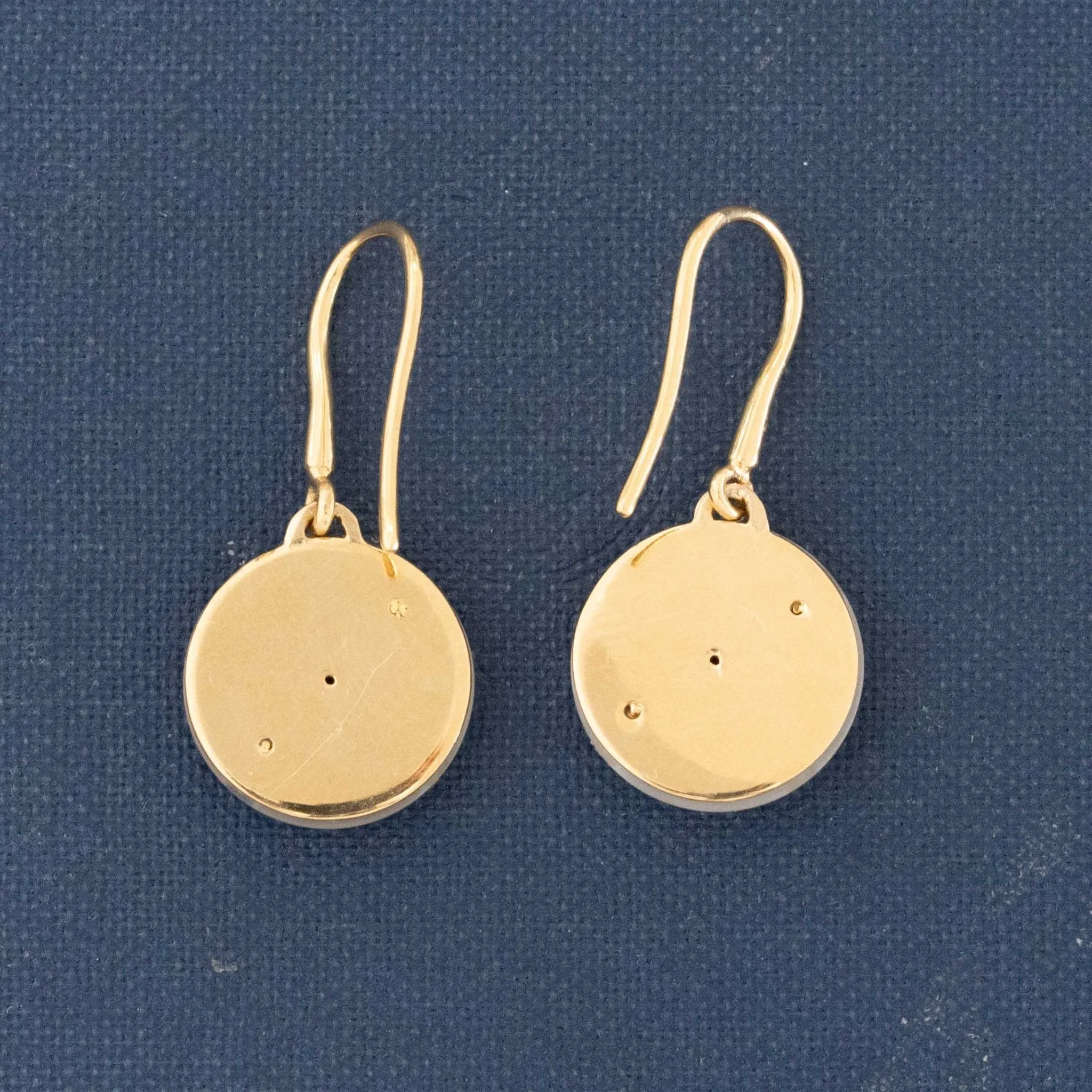 Antique Rose Cut Diamond Rock Crystal Drop Earrings