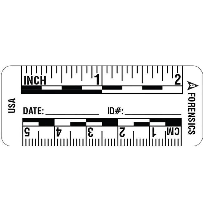 Arrowhead Forensics SureSeal™ Adhesive Photo Scales - White - 2"/5 cm - 200/roll