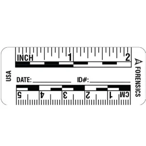 Arrowhead Forensics SureSeal™ Adhesive Photo Scales - White - 2"/5 cm - 200/roll