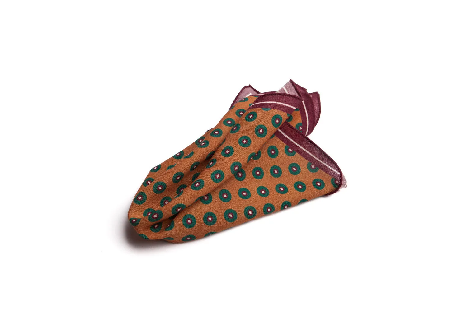 Autumn Green and Burgundy Dots