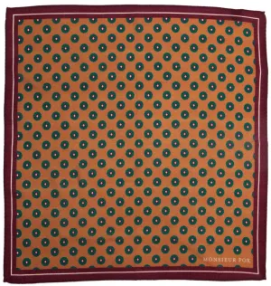 Autumn Green and Burgundy Dots