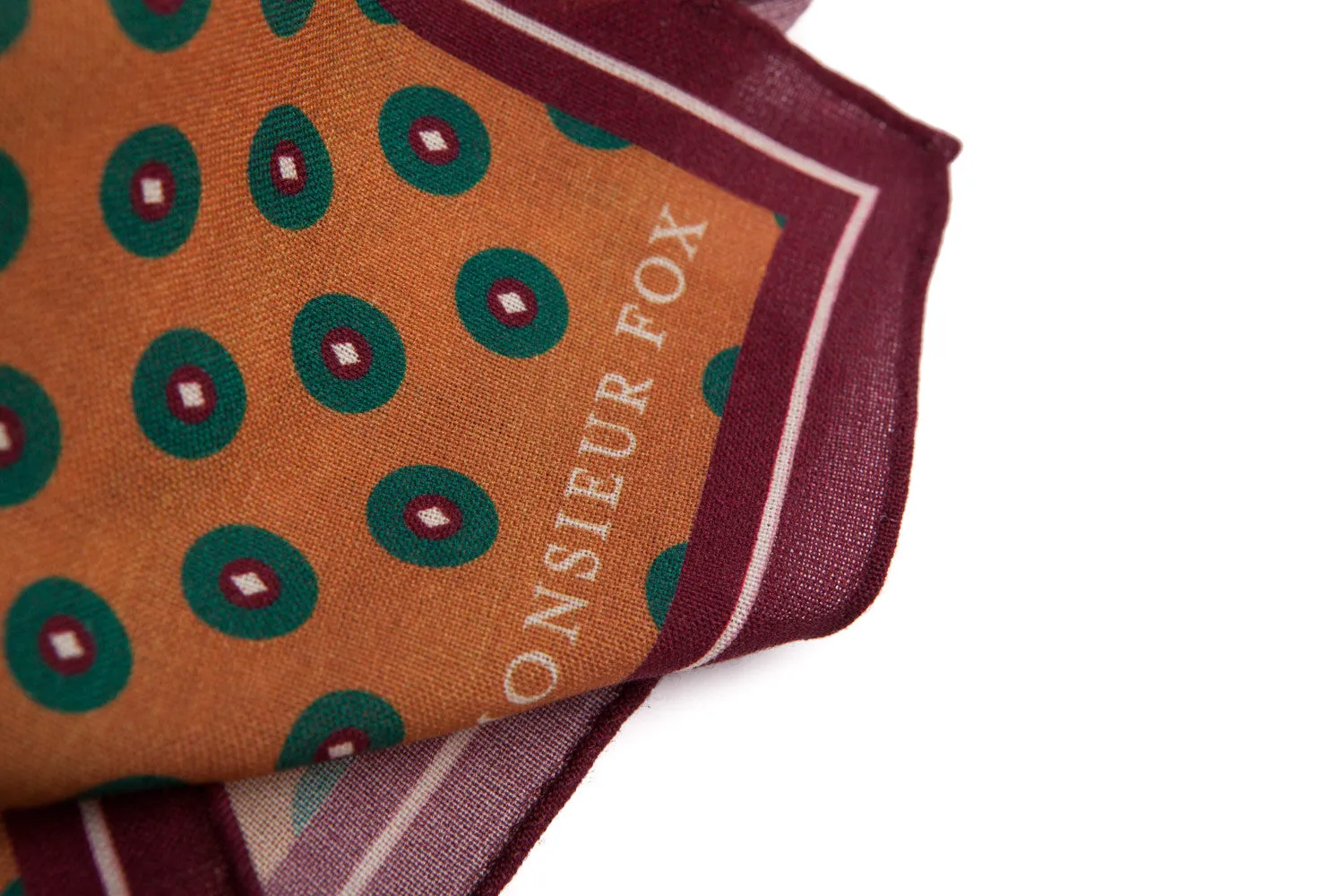 Autumn Green and Burgundy Dots