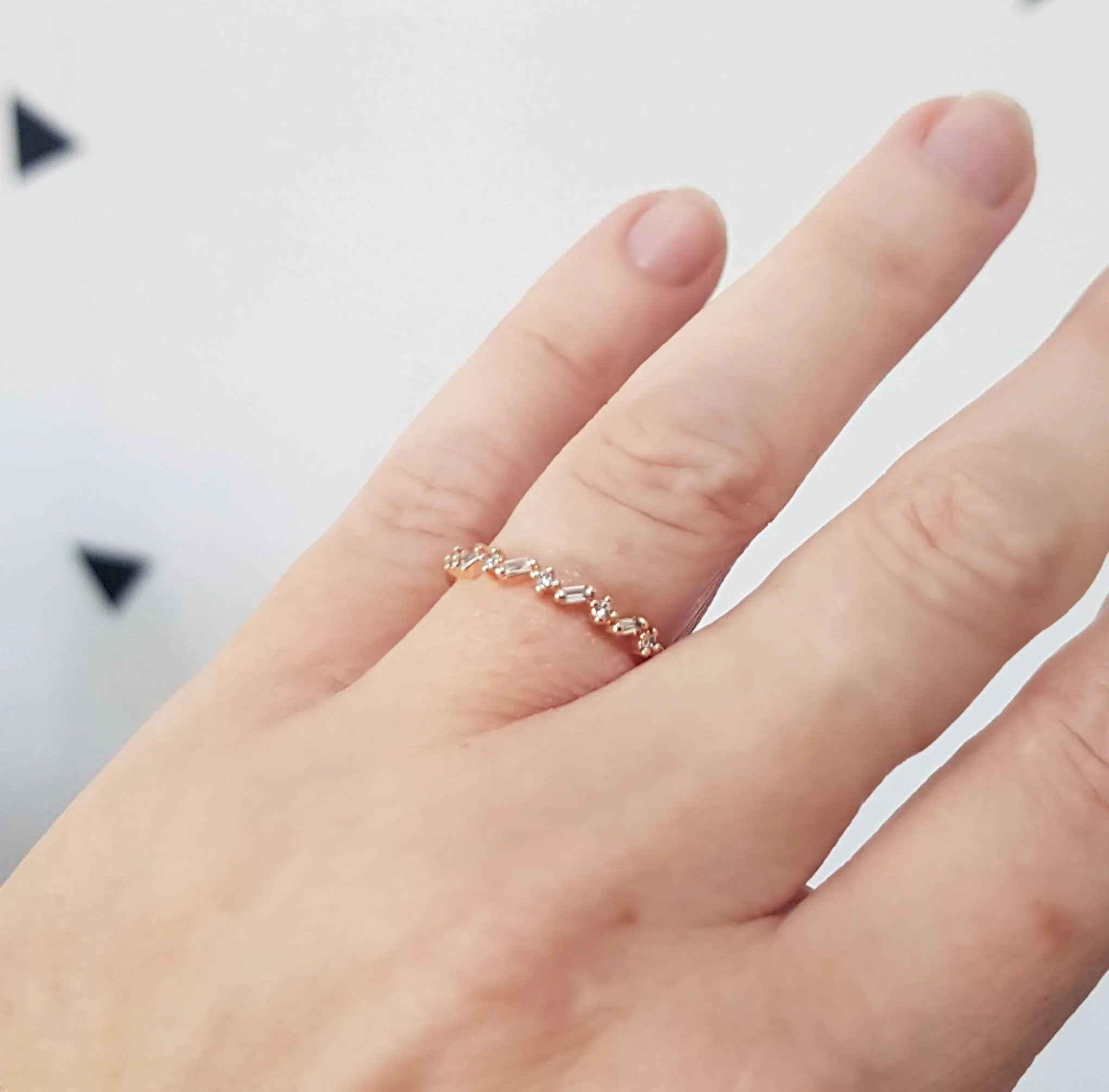 Baguette Cut Wedding Band - Baguette Diamonds Wedding Ring