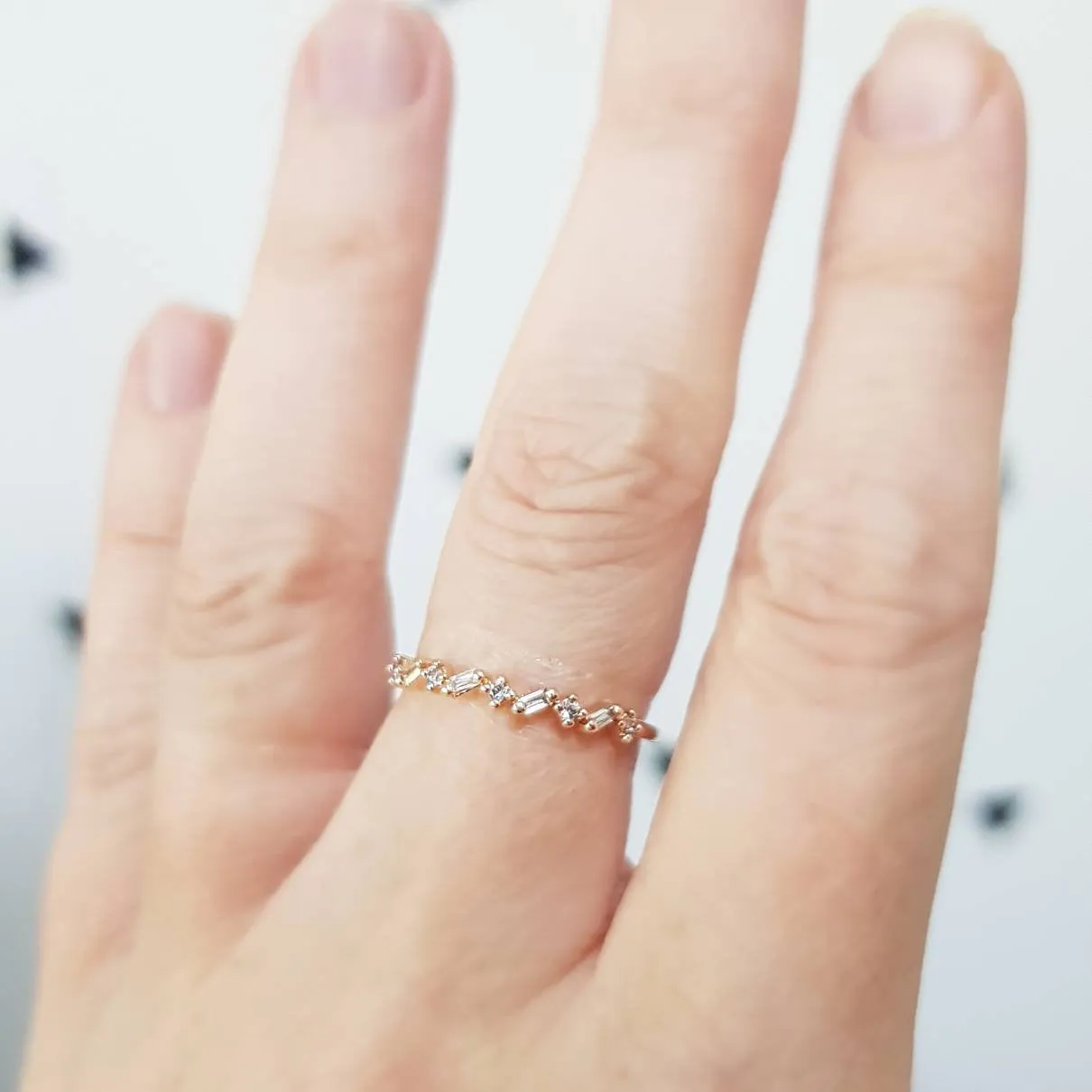 Baguette Cut Wedding Band - Baguette Diamonds Wedding Ring