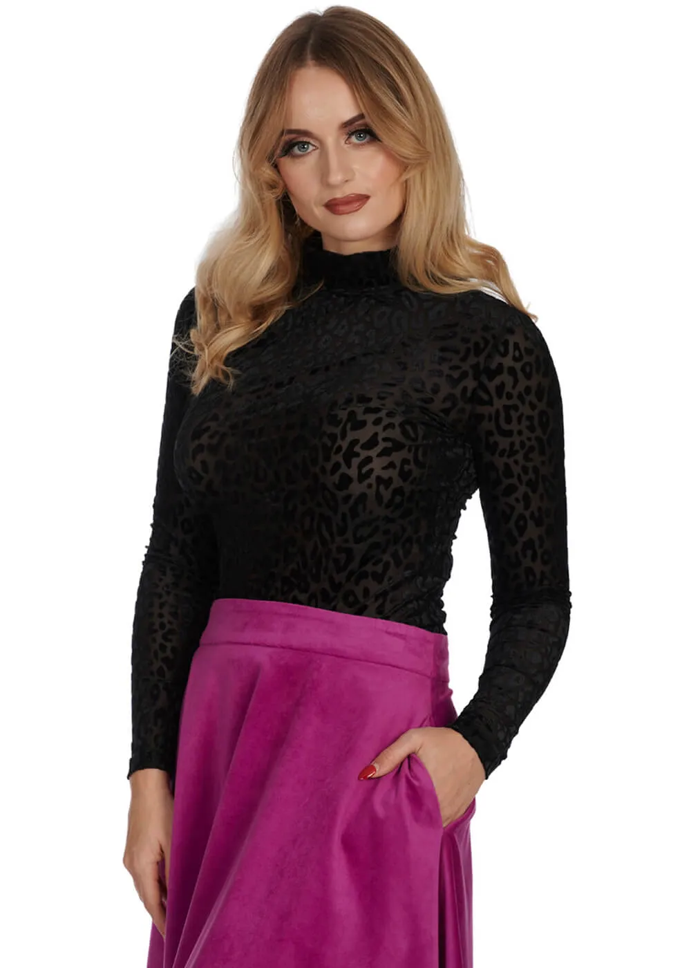 Banned Night Animal Leo Top Black