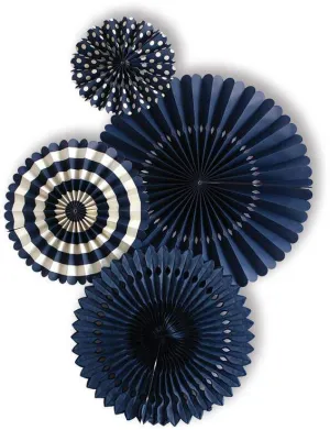 Basic Navy Party Fan Set