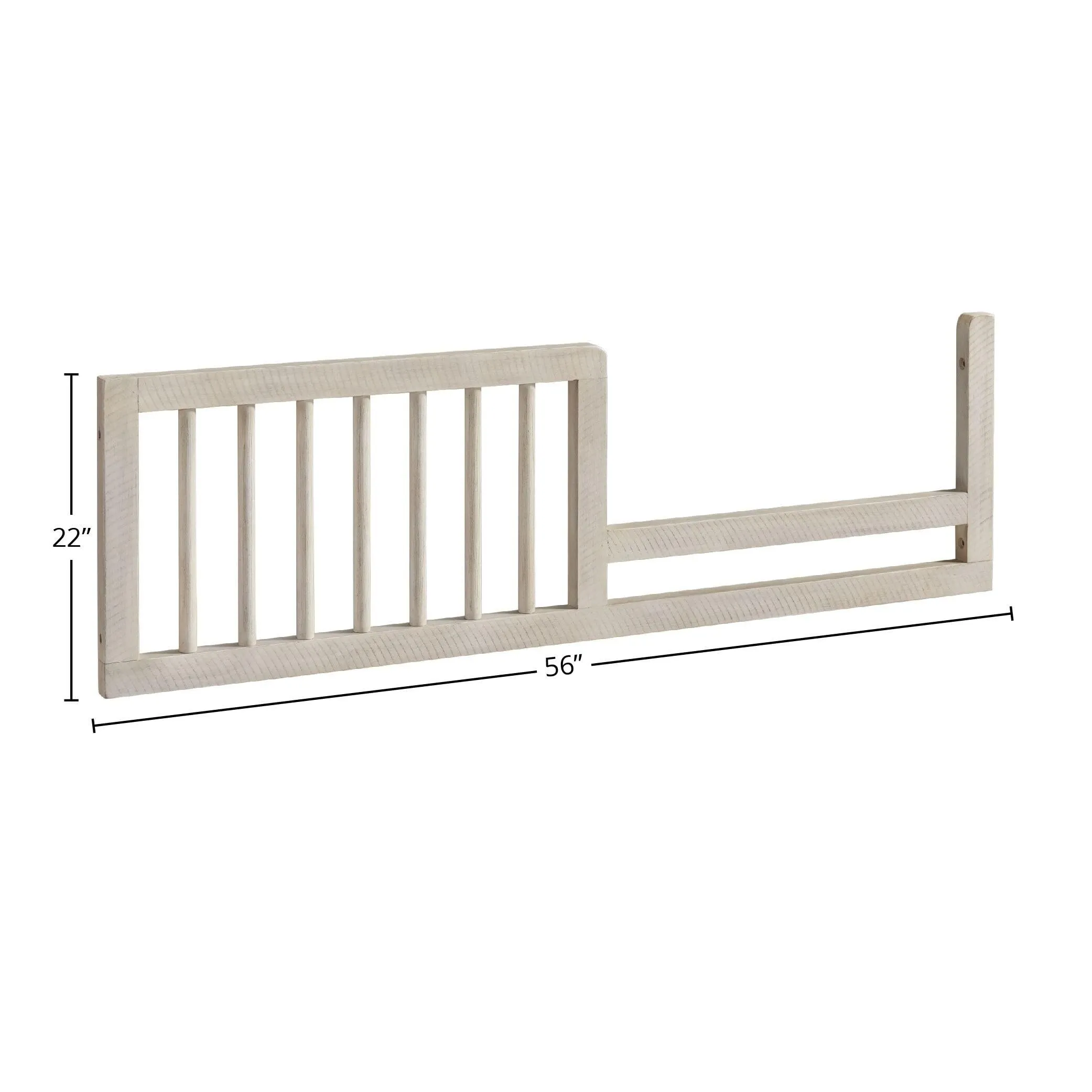 Beck 56" Wide Modern Toddler Guardrail Willow Gray Grey