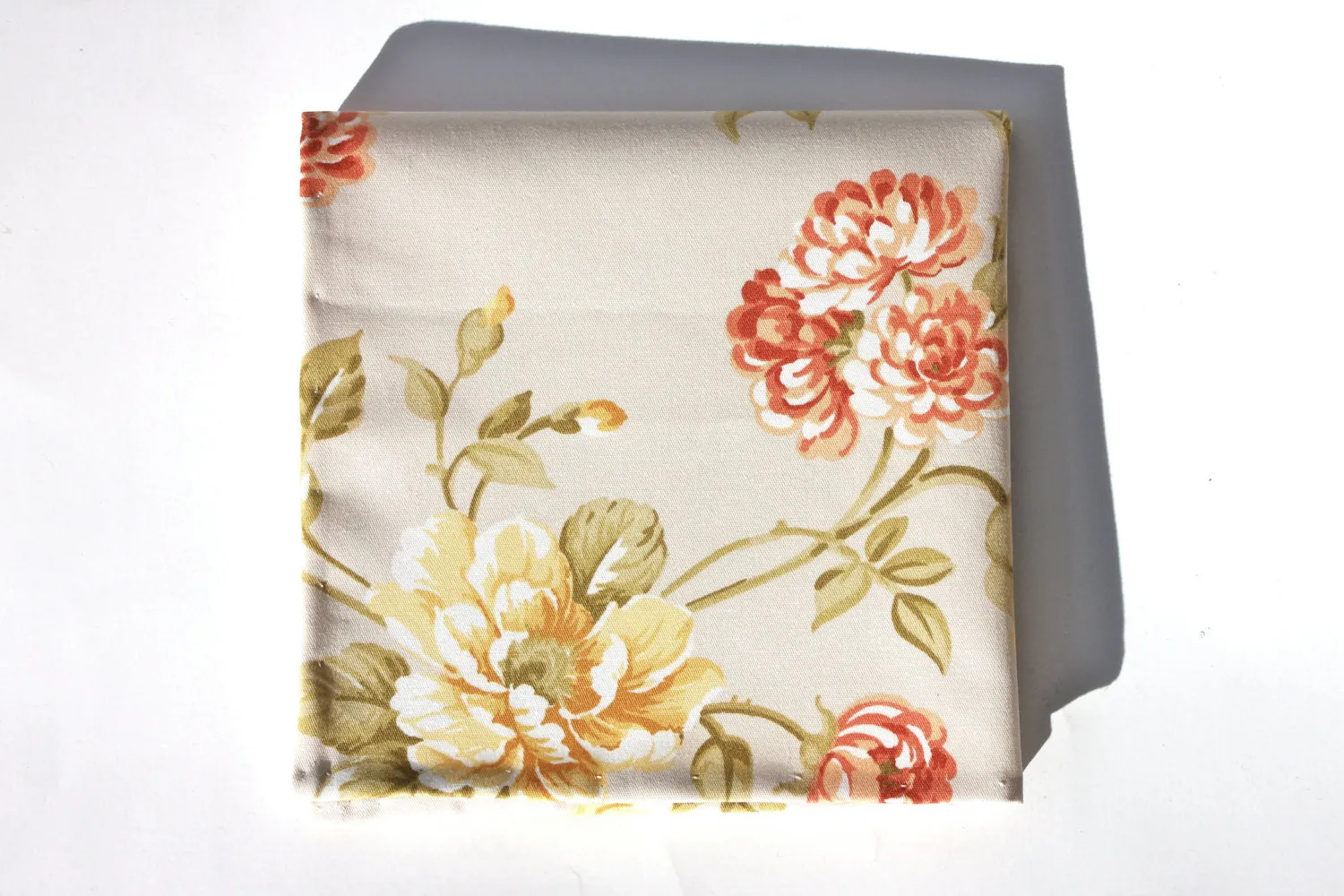 Beige Floral Pocket Square