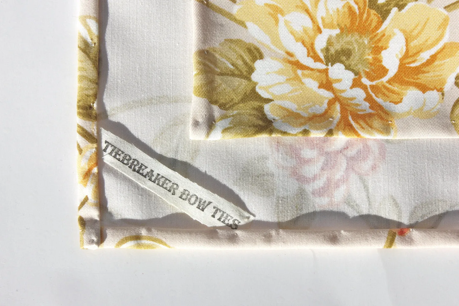 Beige Floral Pocket Square