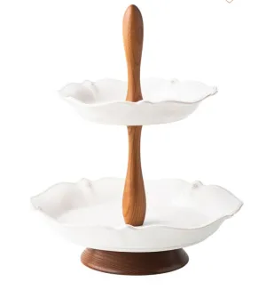 Berry & Thread Tiered Serving Stand Whitewash