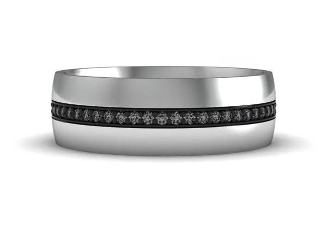Black Diamond Wedding Ring - Unique Wedding Band